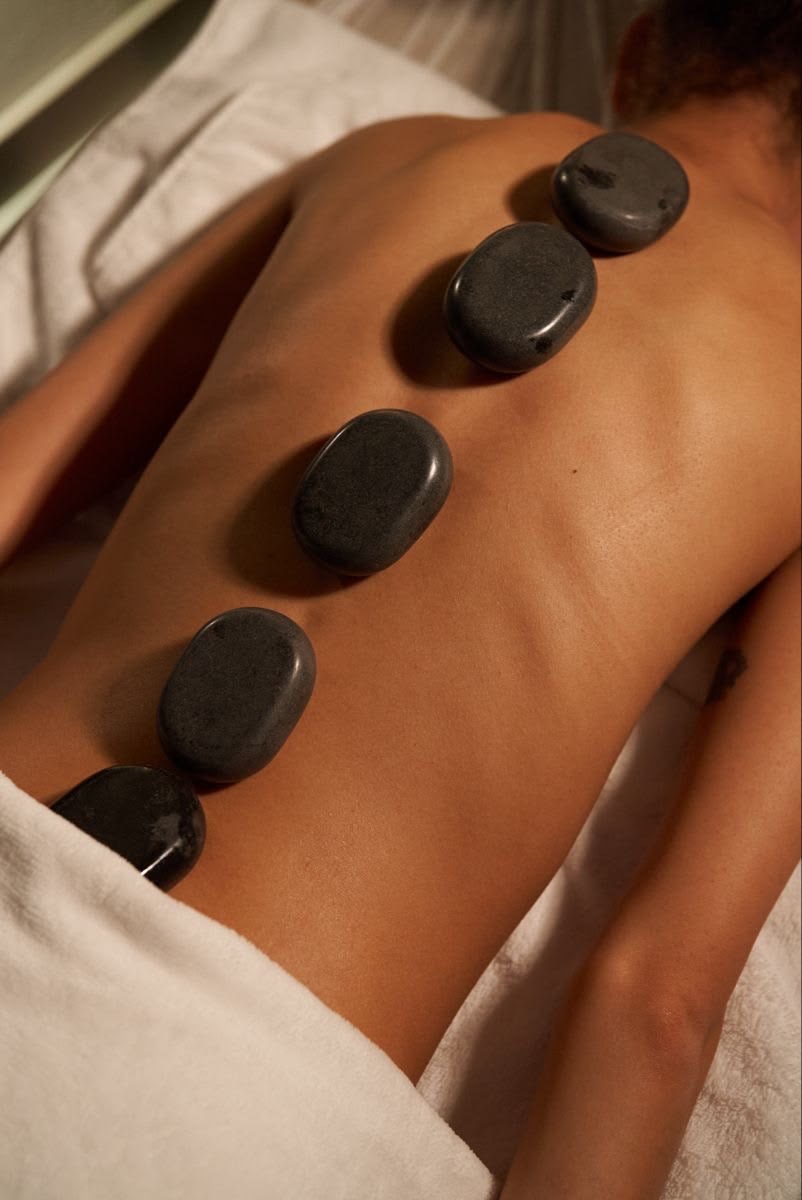 Luxury hot stone massage treatment